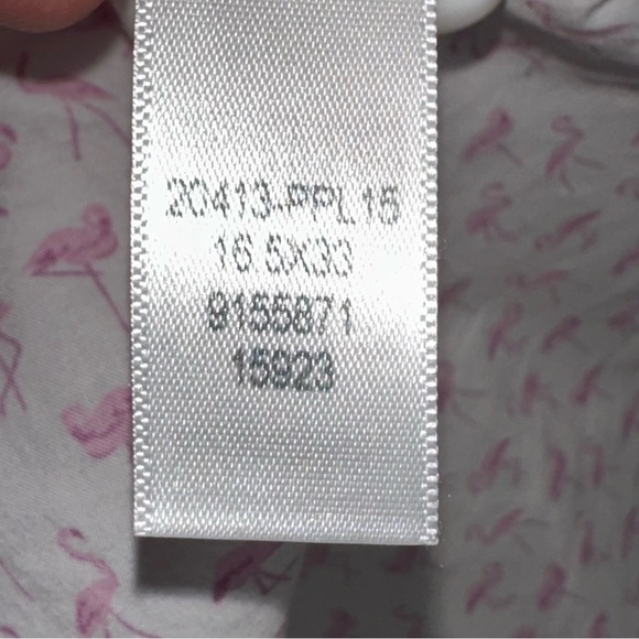 Bonobos Stretch Men's Pink Button Down Shirt Flamingo Print Slim Fit 33 16 1/2 - Picture 10 of 10